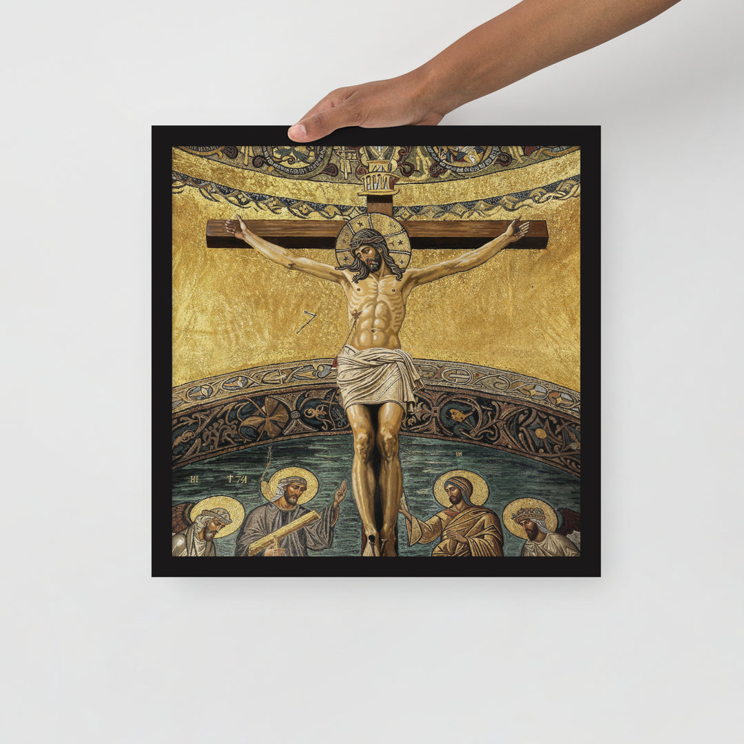 ”The Crucifixion" Christian Framed Poster (Style 2)