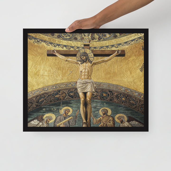 ”The Crucifixion" Christian Framed Poster (Style 2)