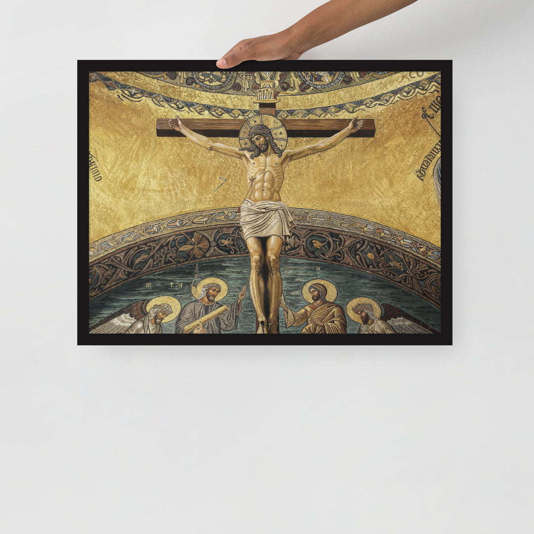 ”The Crucifixion" Christian Framed Poster (Style 2)