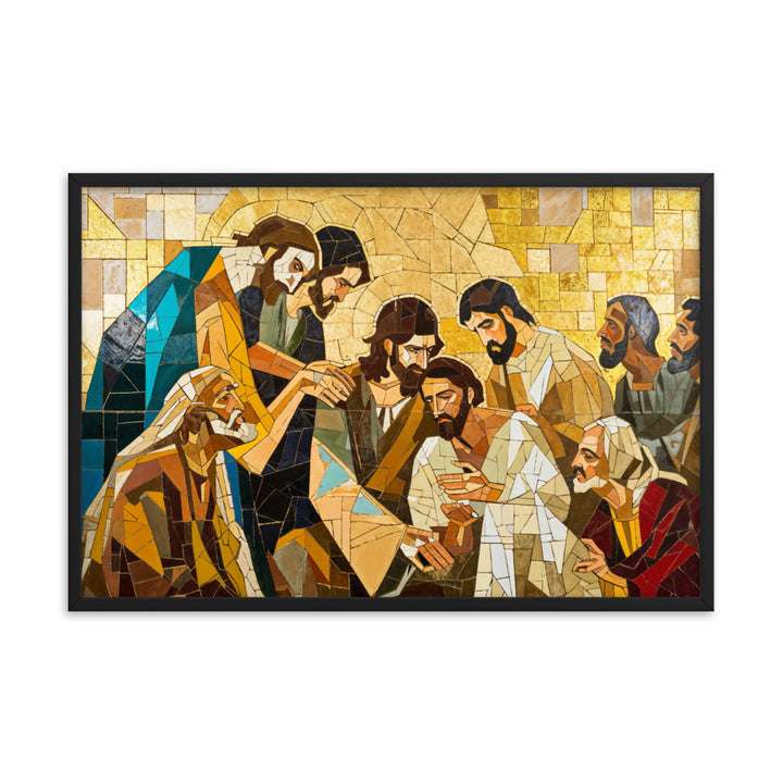 "Jesus Heals The Sick" Christian Canvas Print (Style 01)